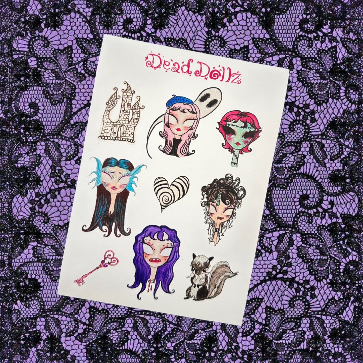 Dead Dollz sticker sheet